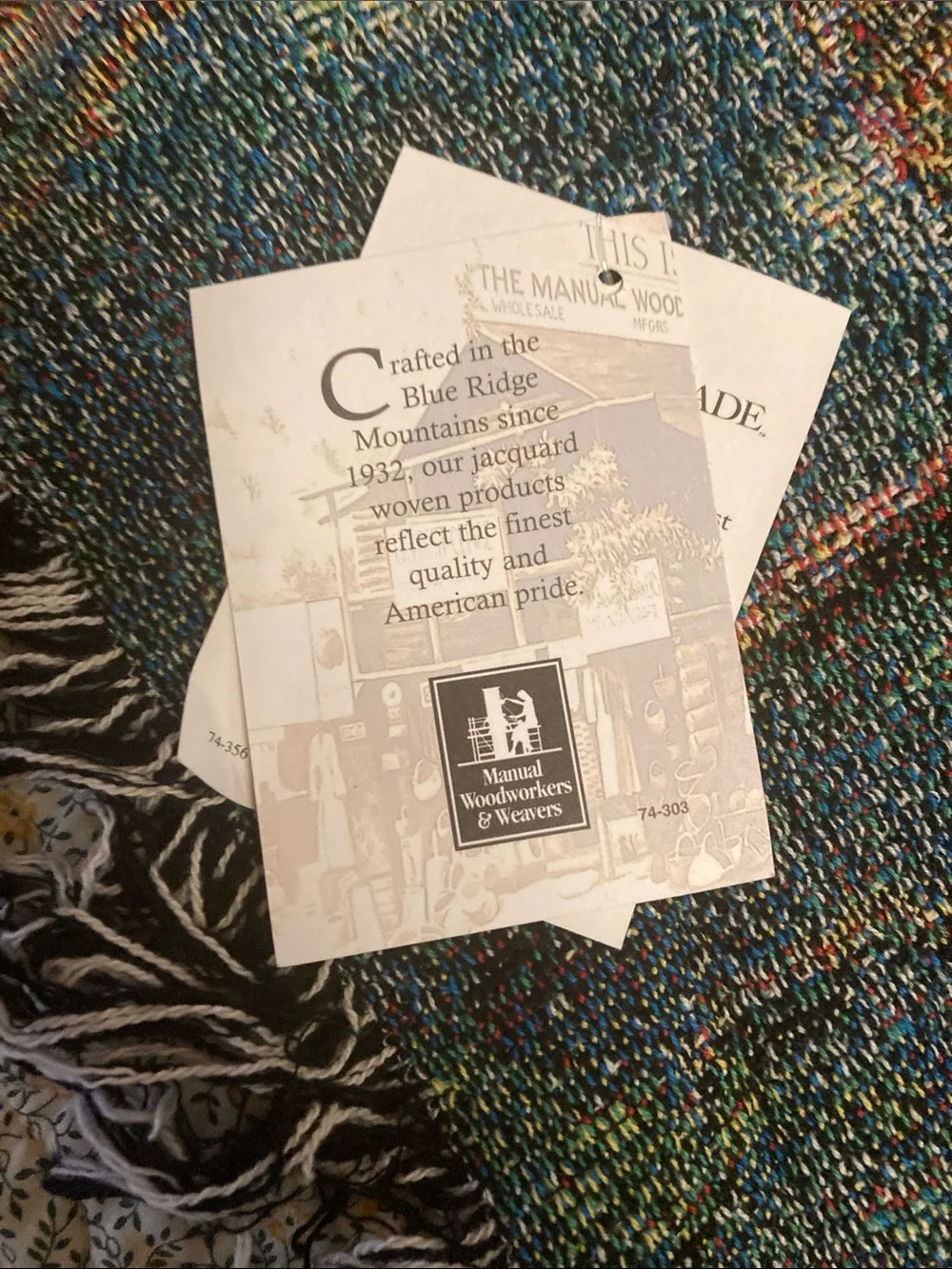 Thomas Kinkade Meadowwood Cottage tapestry throw 50x60 NWT made in the USA